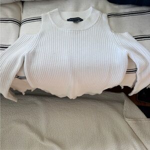 French Connection Off-Shoulder white  Sweater